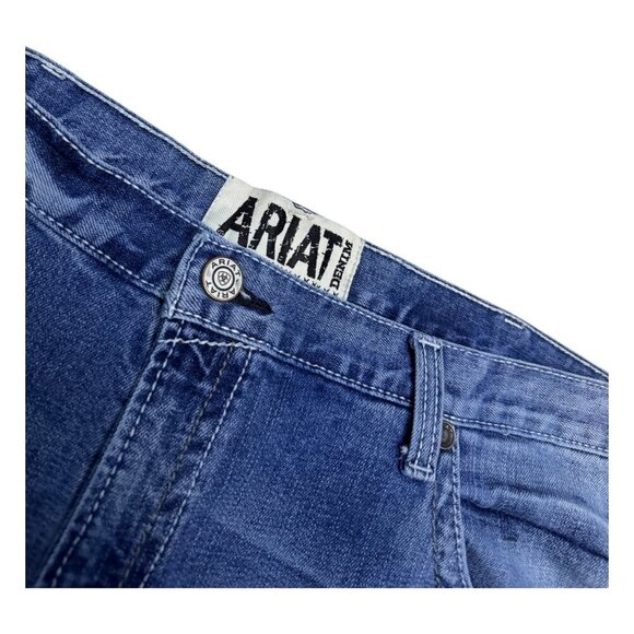 ARIAT Denim Relaxed Boot Cut Western Cowboy Casual Blue Jeans Mens 44x38 - Picture 2 of 9